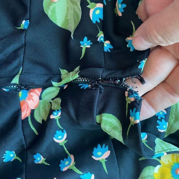 Rare Vintage Designer Lillie Rubin Floral Halter Midi Dress Women’s XS-S Retro - Picture 13 of 14